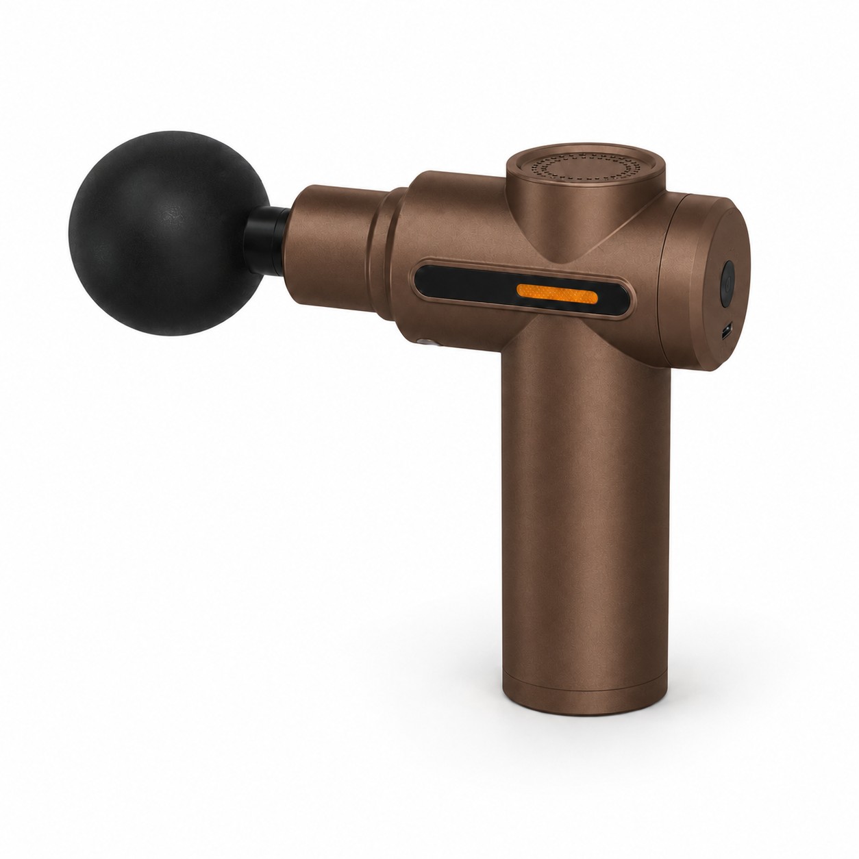 Compact Metal Massage Gun — Brown