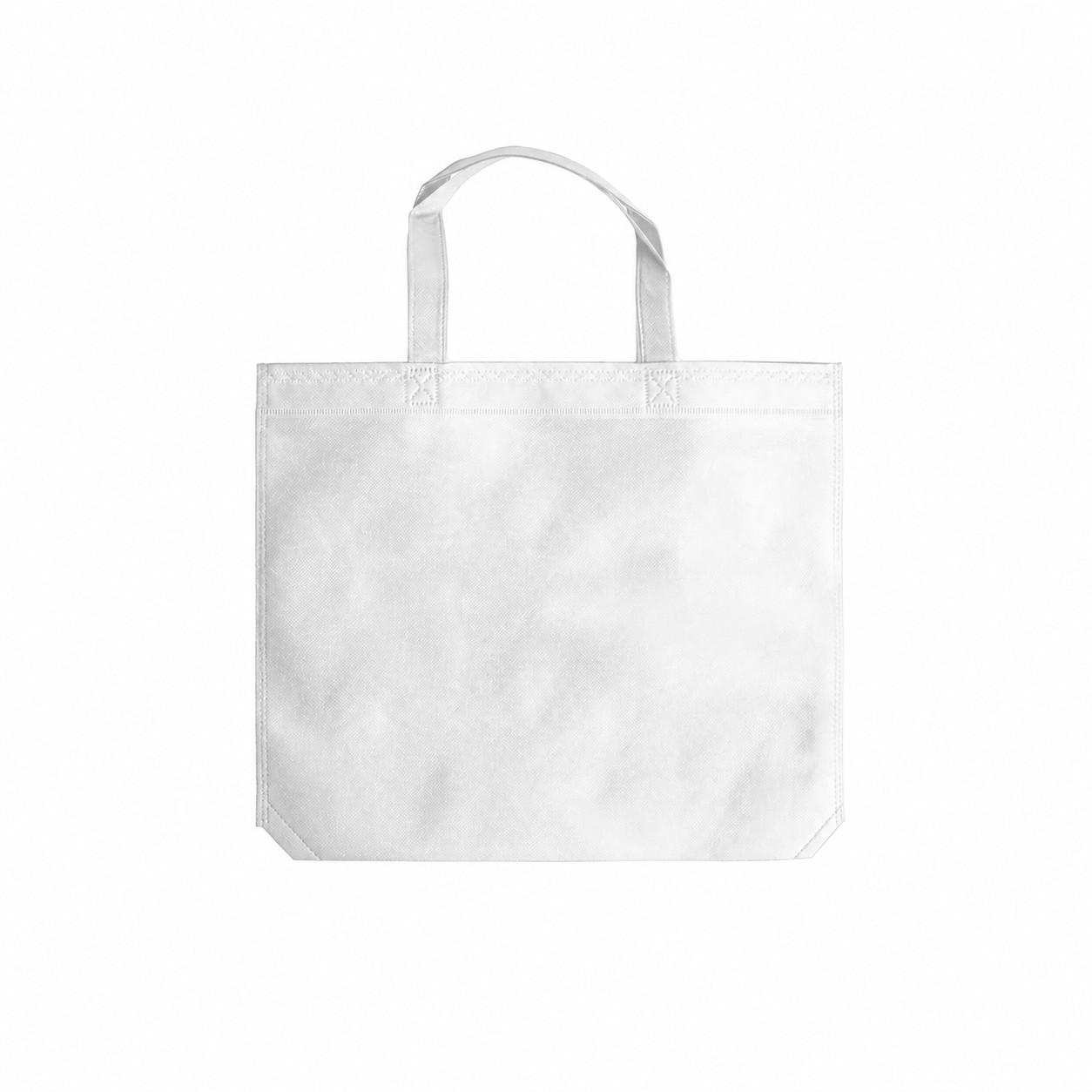 Smooth Surface Tote Bag — White
