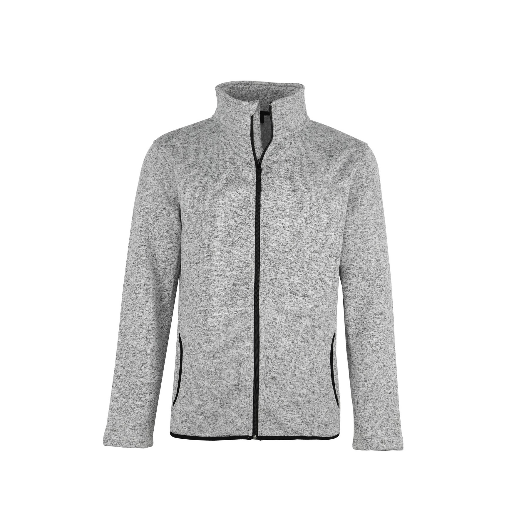 Heathered Full Zip Fleece Jacket — view 2