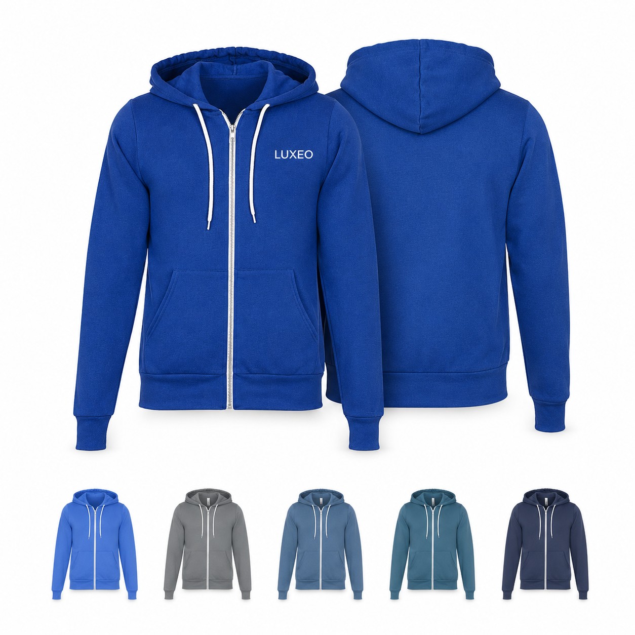 Ringspun Cotton Polyester Zip Hoodie