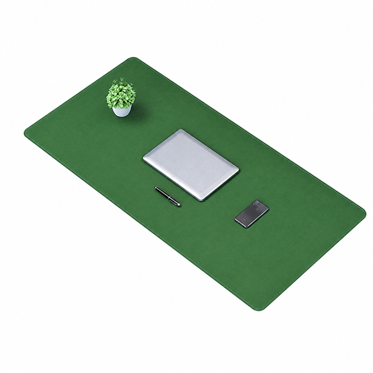 Leather Extended Mouse Pad — Green