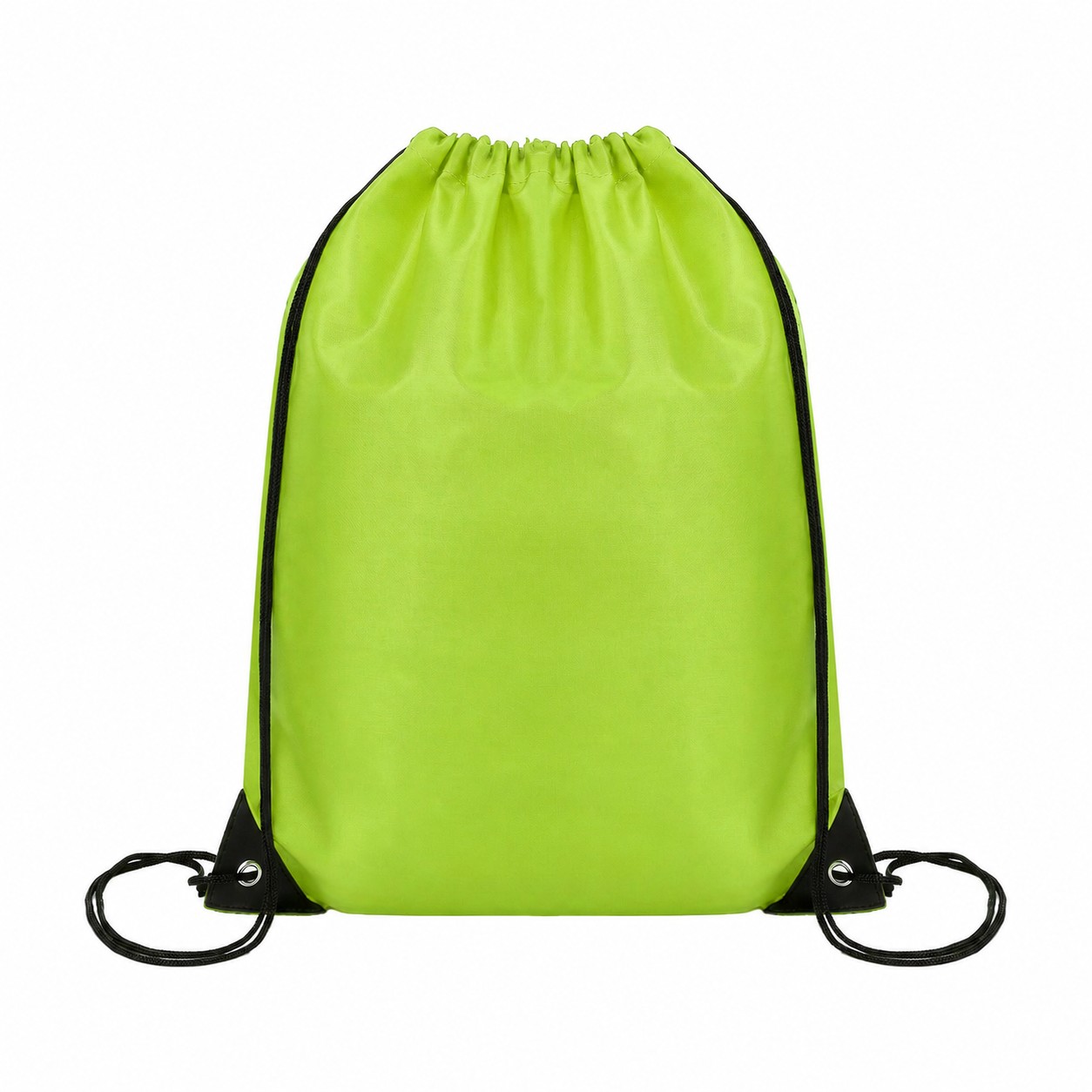 Drawcord Closure RPET Drawstring Bag — Lime Green