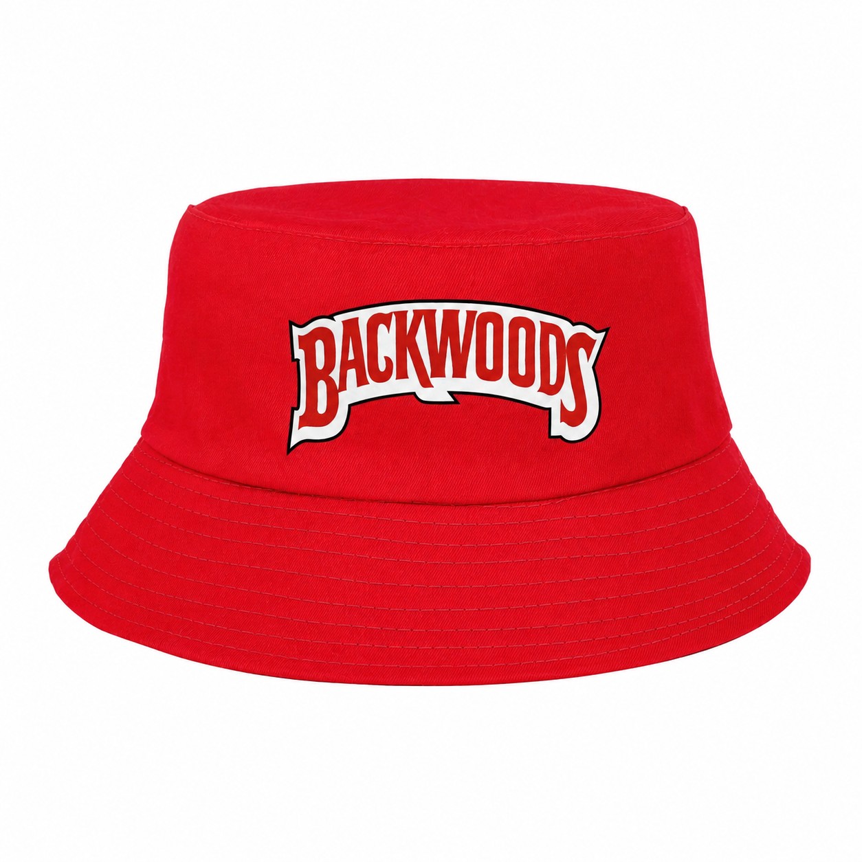 Foldable Polyester Bucket Hat — Red