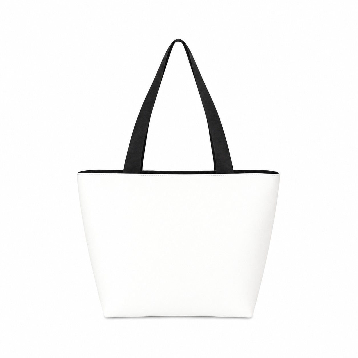 Polyester Everyday Carry Bag With Zipper — White