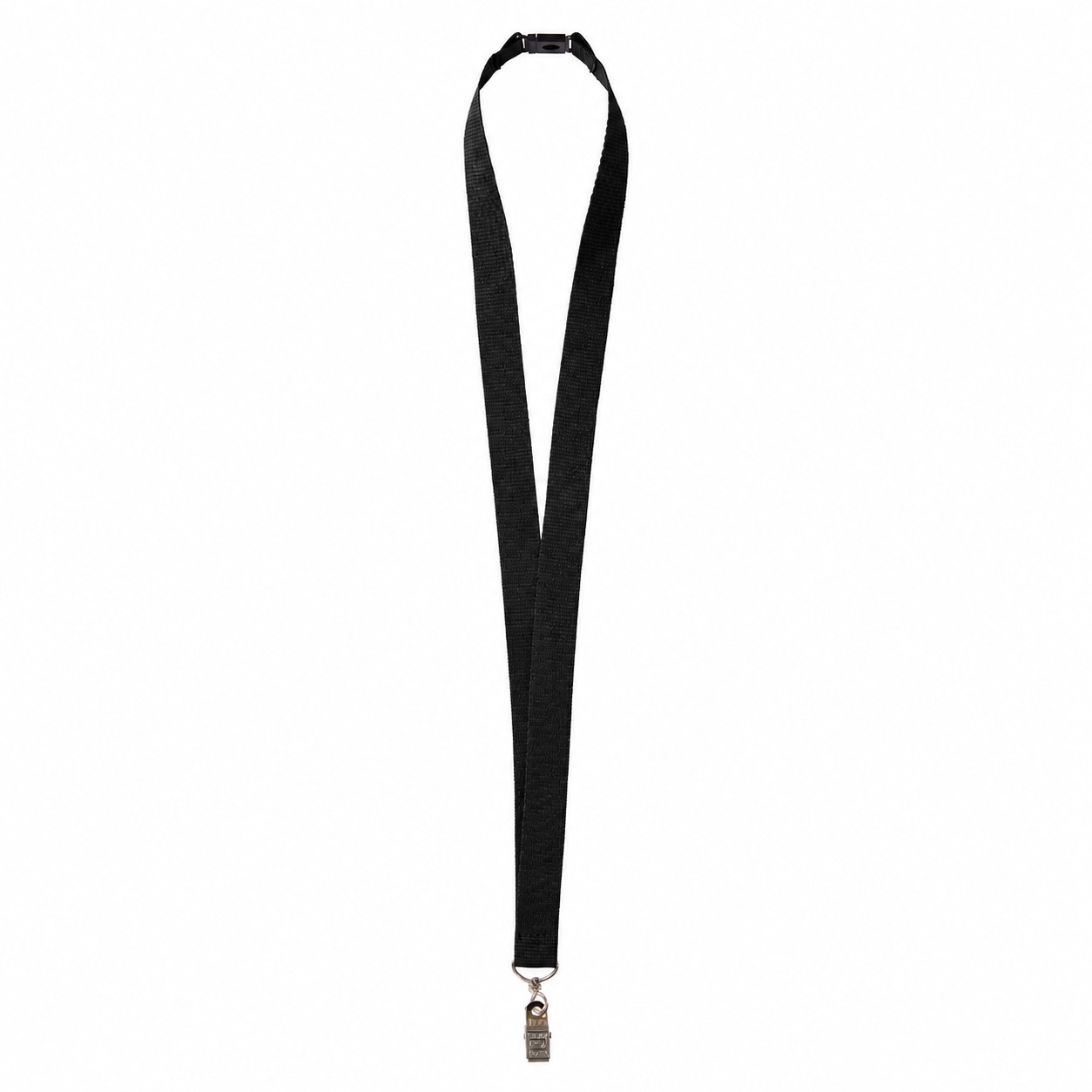 Three Quarter Inch Polyester Breakaway Lanyard — Black
