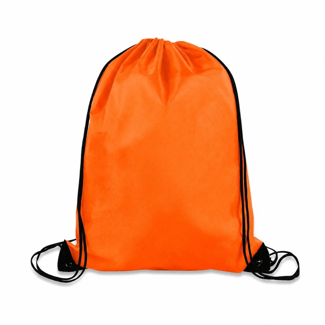 210D Polyester Drawstring Bag — Orange