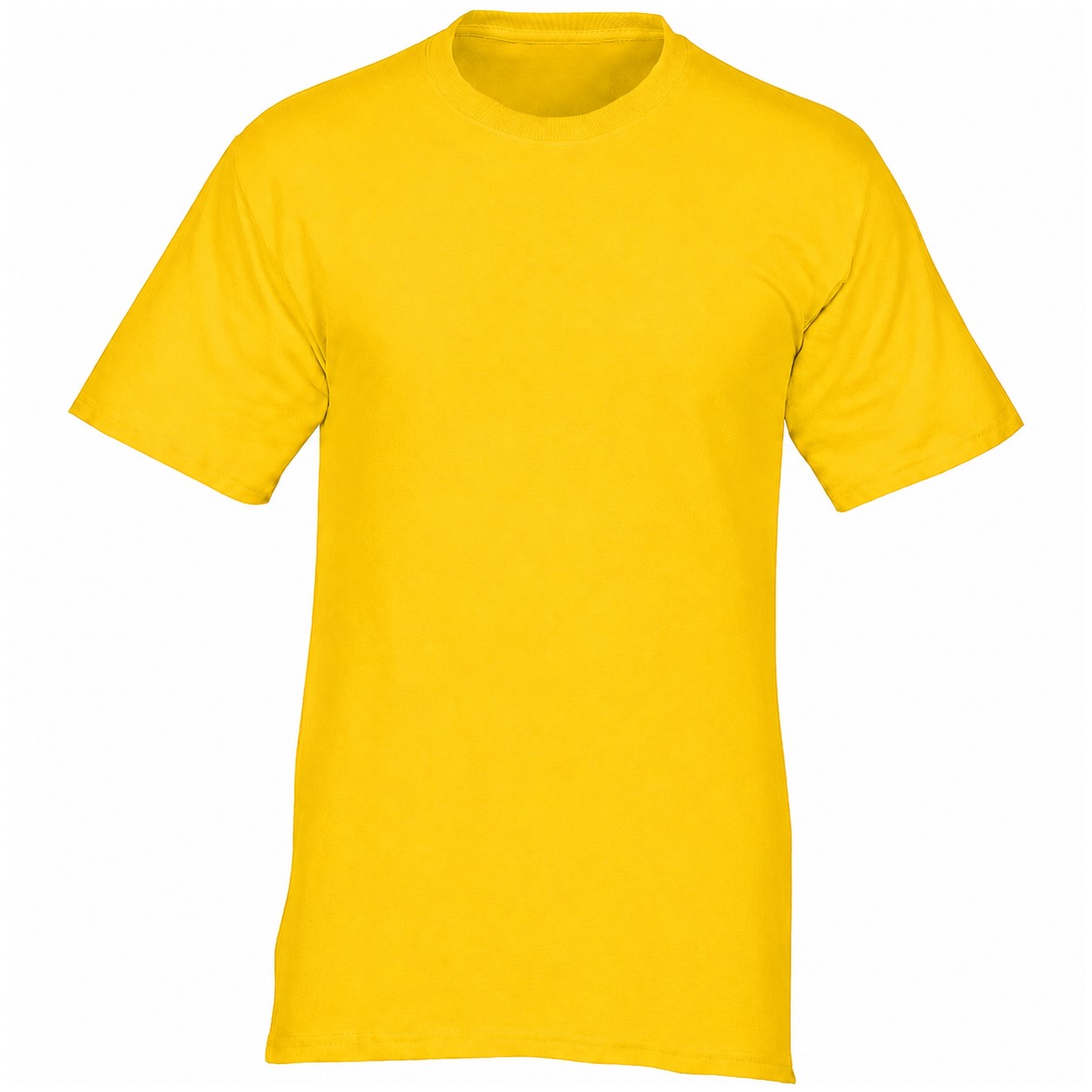 Cotton Short Sleeve Crewneck Shirt — Yellow