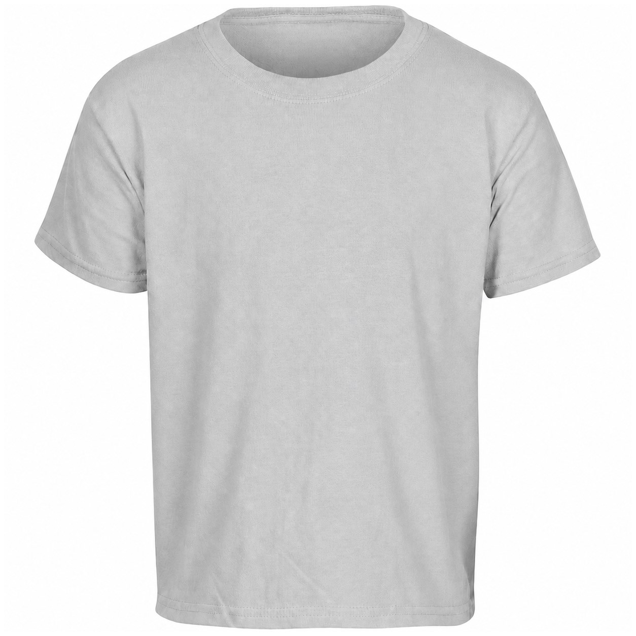 Youth Cotton Short Sleeve Shirt — Silver