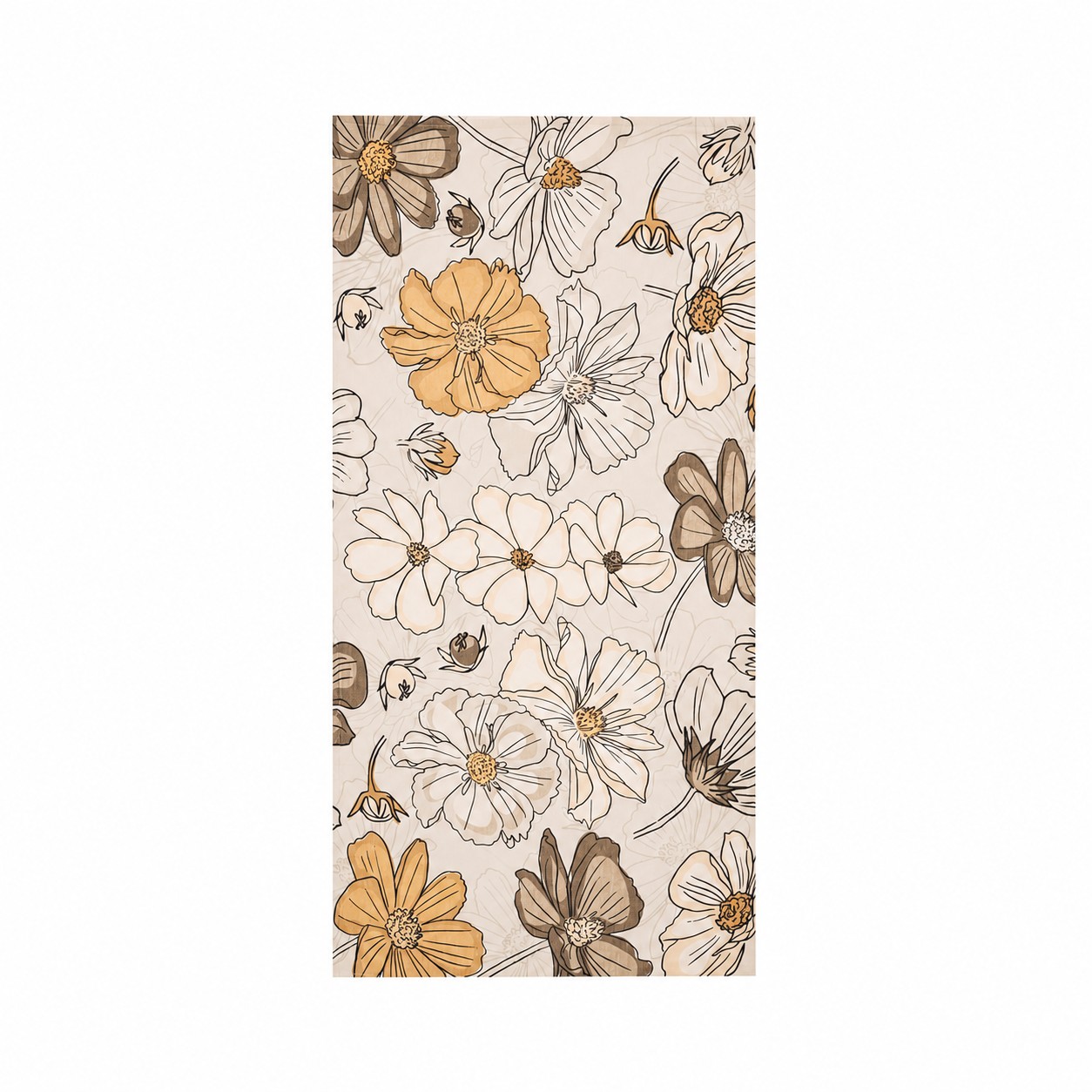 Cotton Velour Beach Towel — Beige