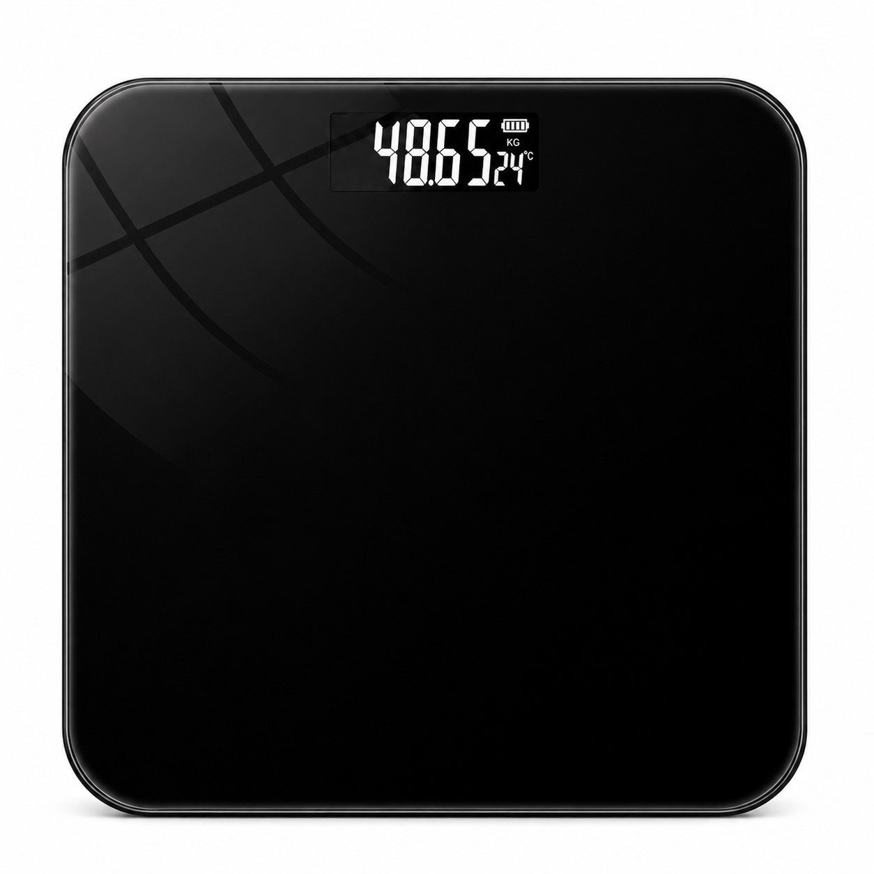 Smart Plastic Bathroom Scale — Black