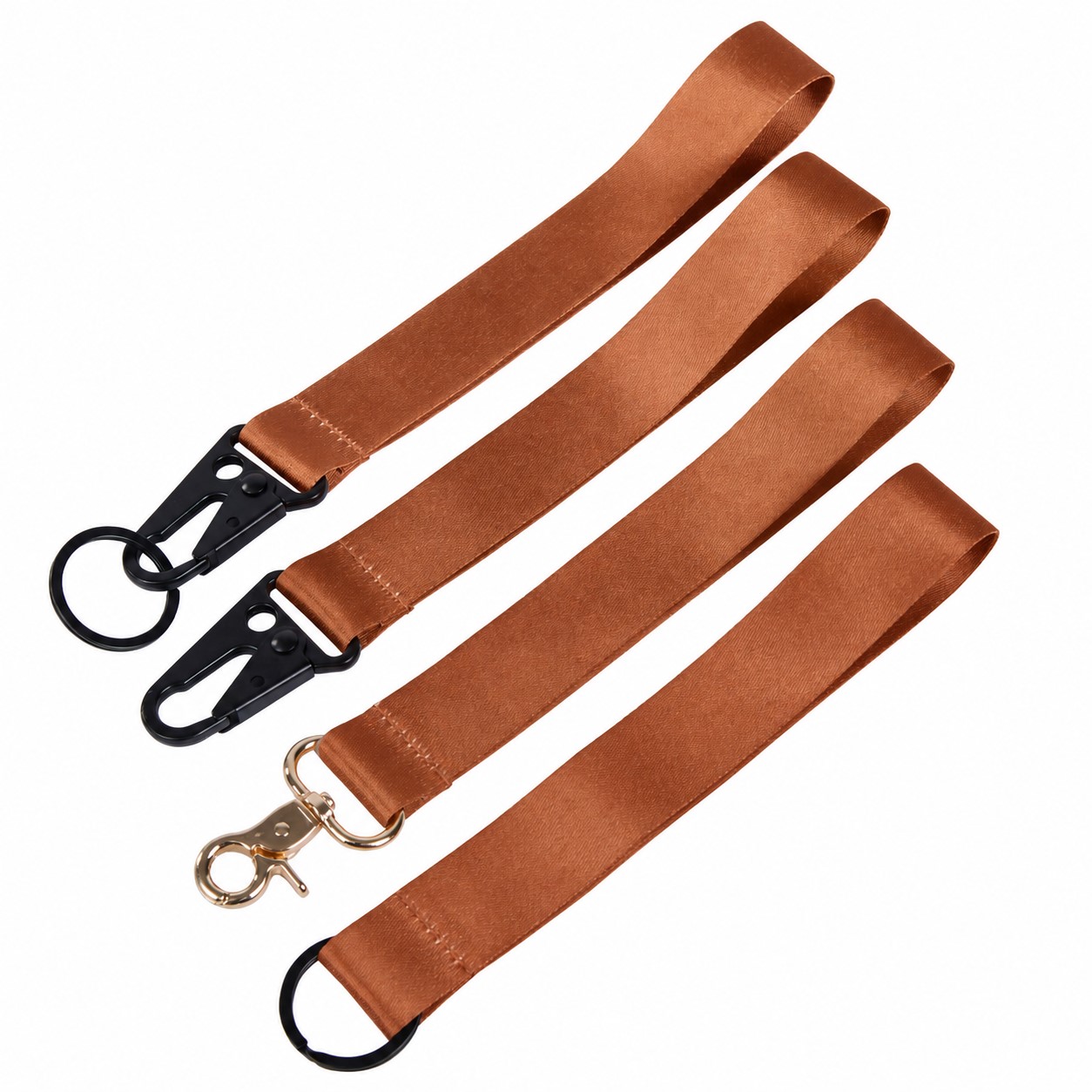 One-Inch Polyester Wrist Lanyard — Copper Brown