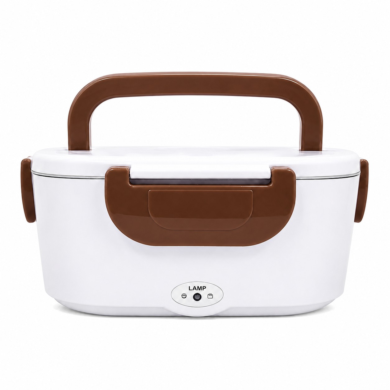 Electric Stainless Lunch Box Warmer — Brown