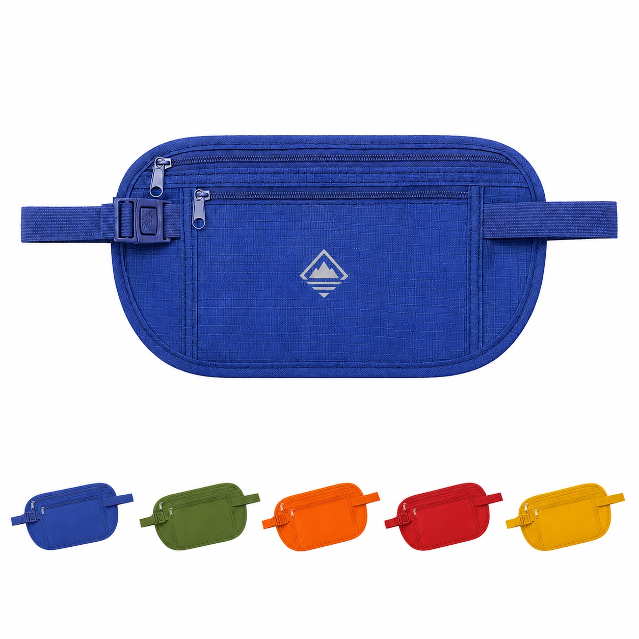 Slim Dual Zipper Polyester Waist Pack