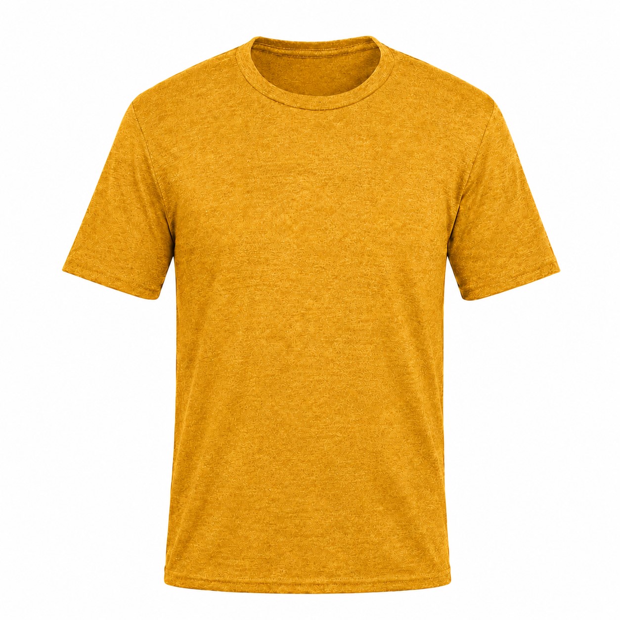 Men's Cotton-Polyester Blend Crewneck T-Shirt — Gold