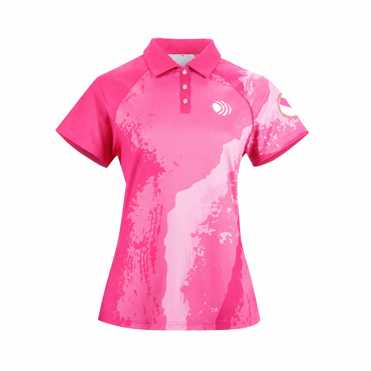 Quick-Drying Fabric Short Sleeve Fit Polo Shirt — Pink