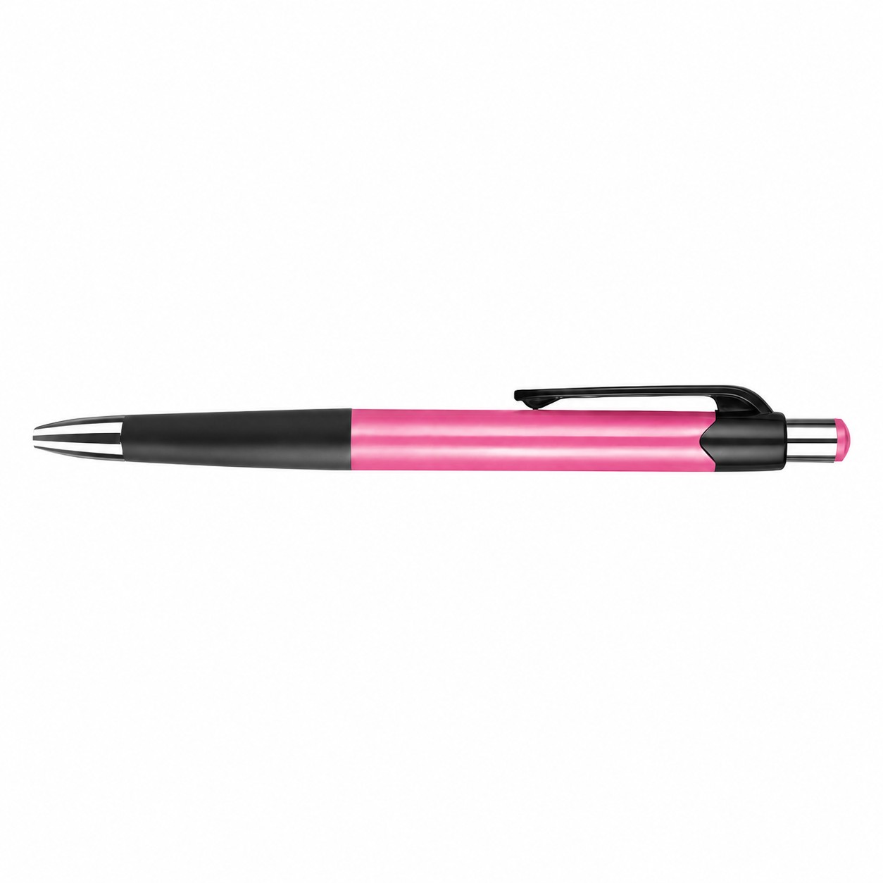Smooth Plastic Click Ballpoint Pen — Rose Pink