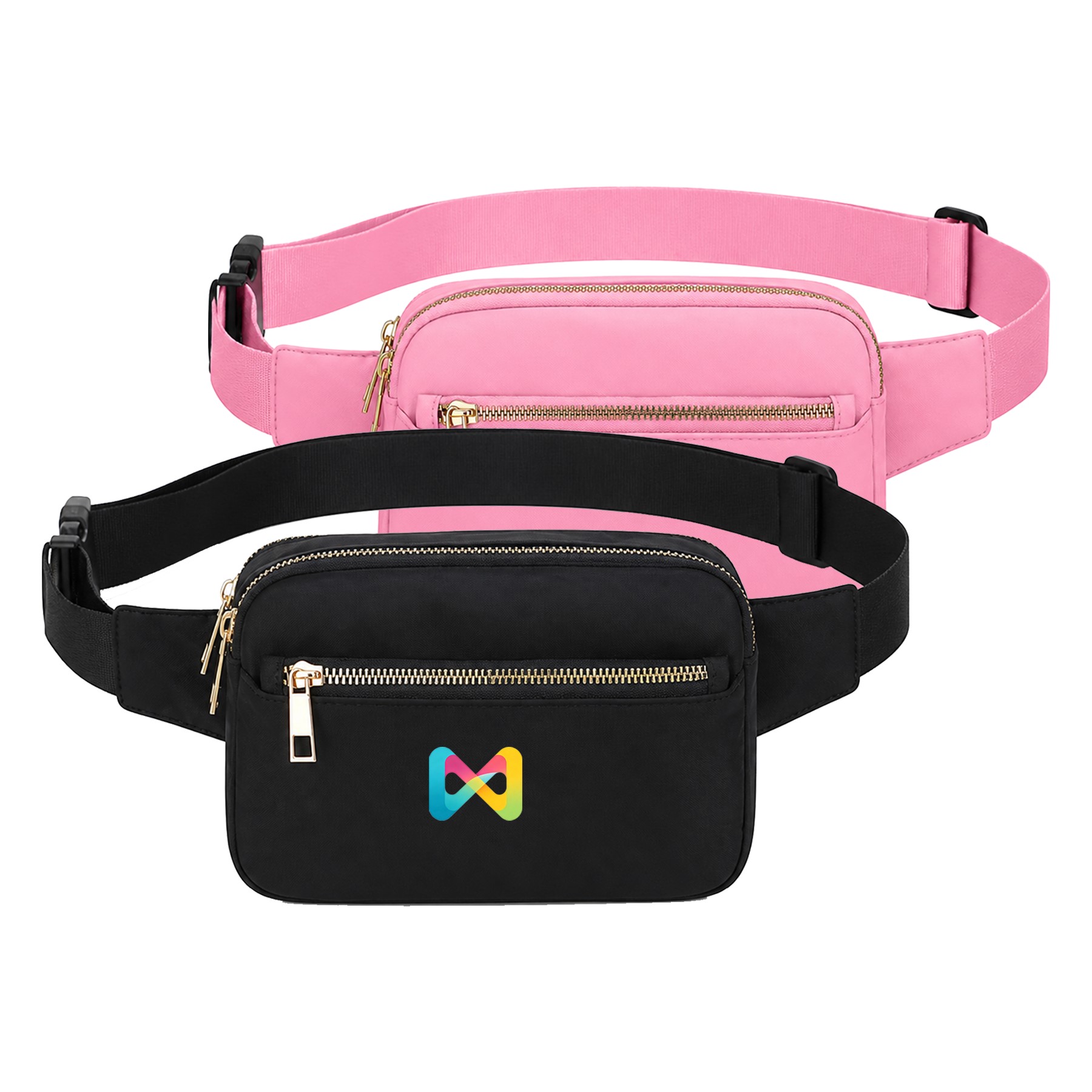 Three Pocket Polyester Waist Bag — view 1