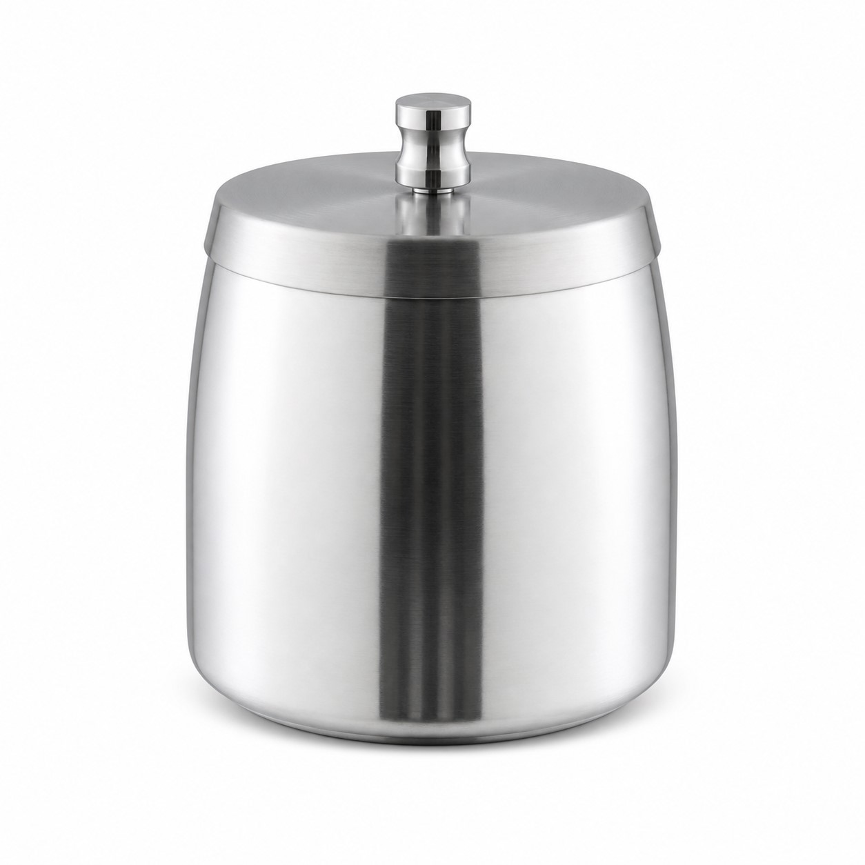Heavy Stainless Steel Lidded Patio Ashtray — view 2