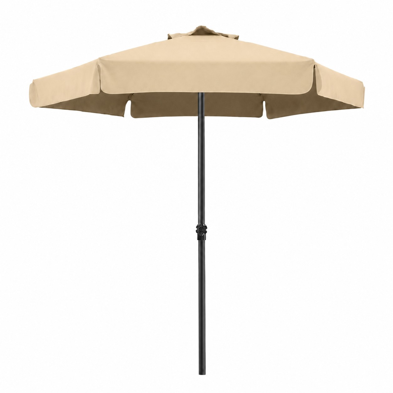 Portable Aluminum Market Umbrella — Tan Beige