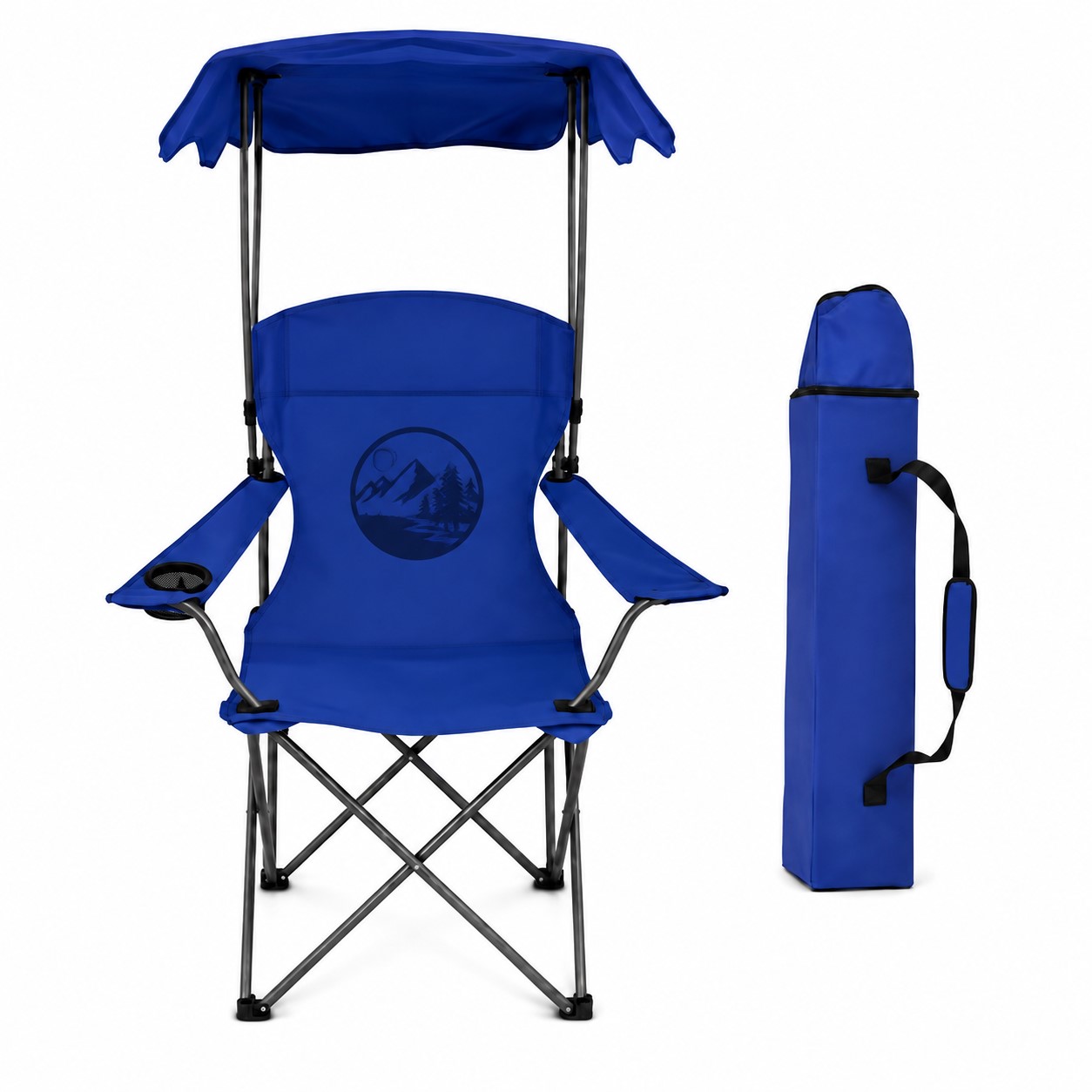 Folding Canopy Camp Chair With Carry Bag