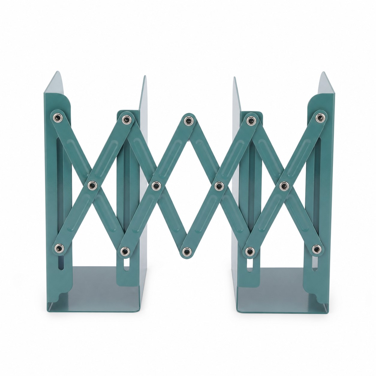 Expandable Steel Accordion Bookends — view 2