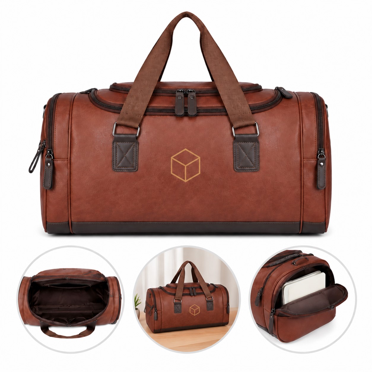 Large Polyester Zippered Travel Duffel