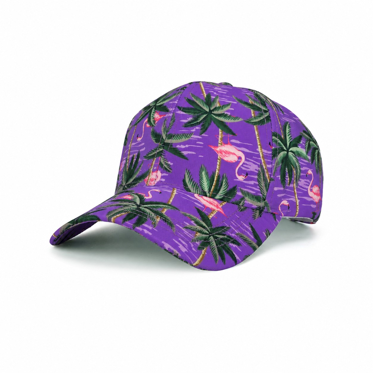 Lightweight Polyester Structured Cap — Purple