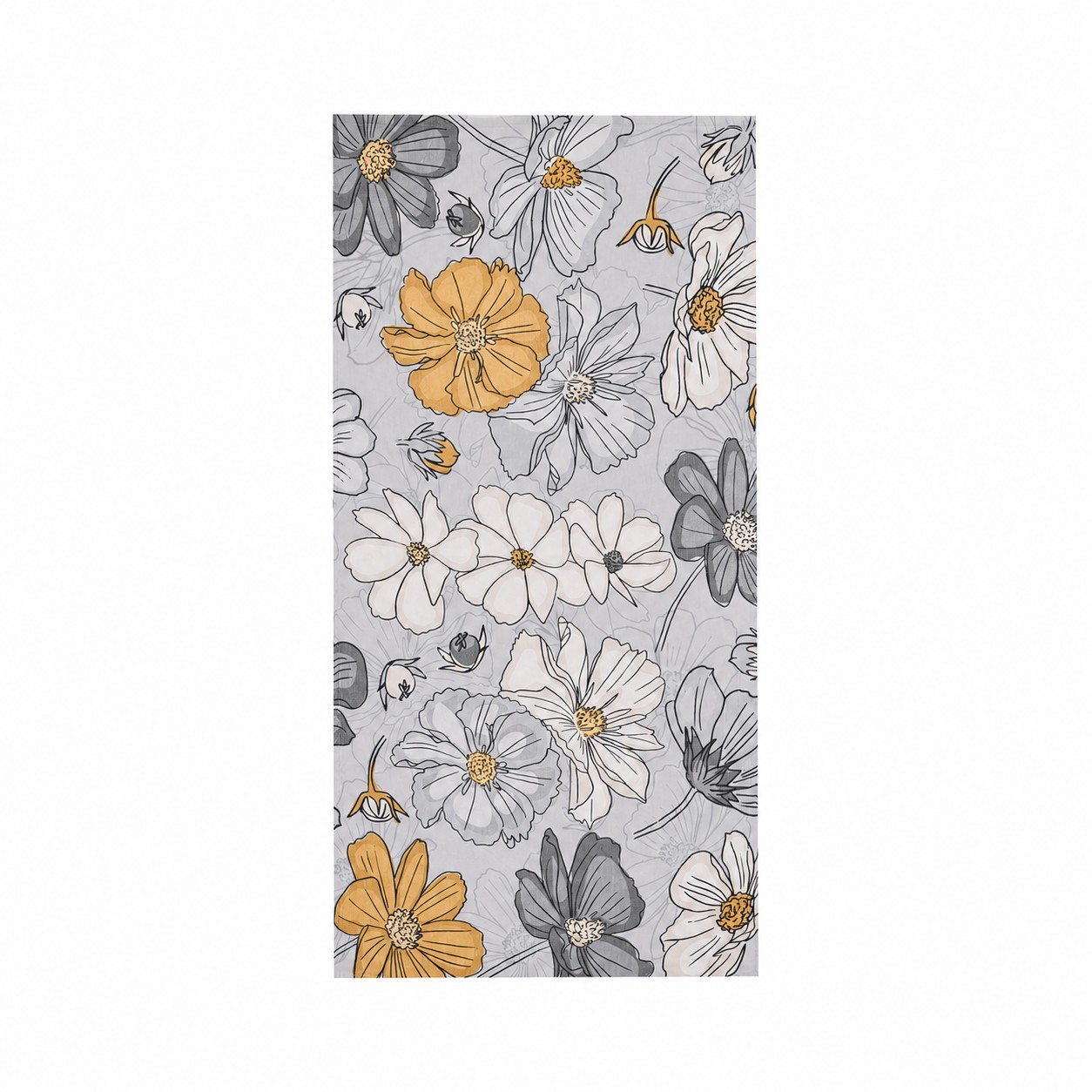 Cotton Velour Beach Towel — Silver