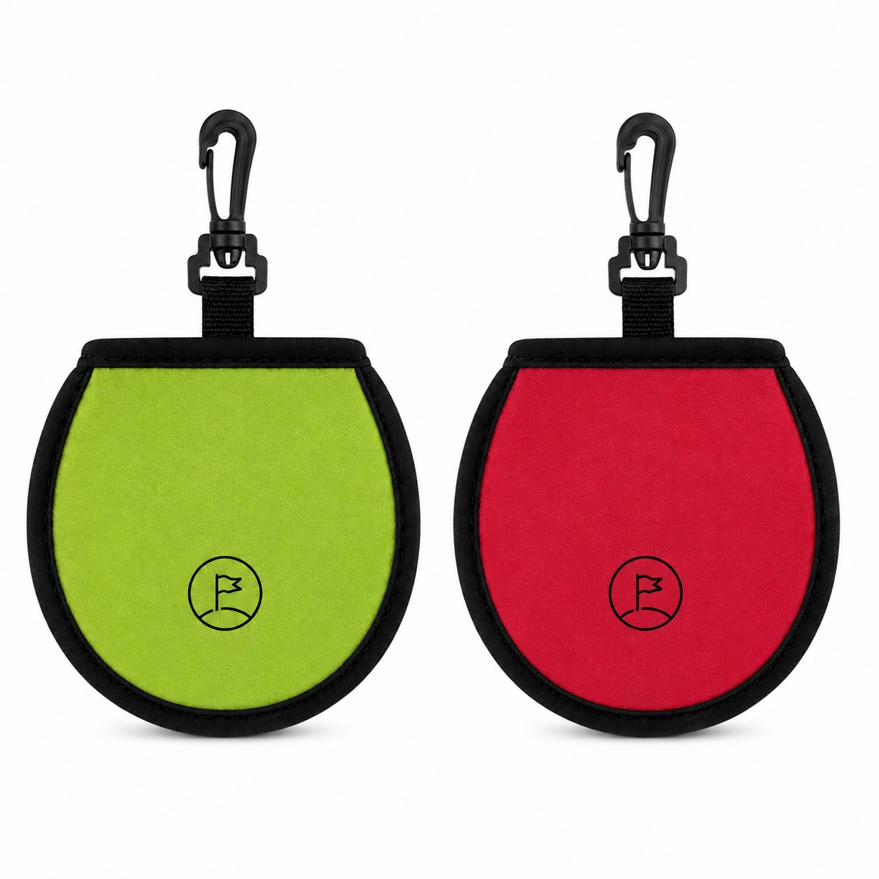 Synthetic Rubber Golf Ball Pouch With Snap Hook