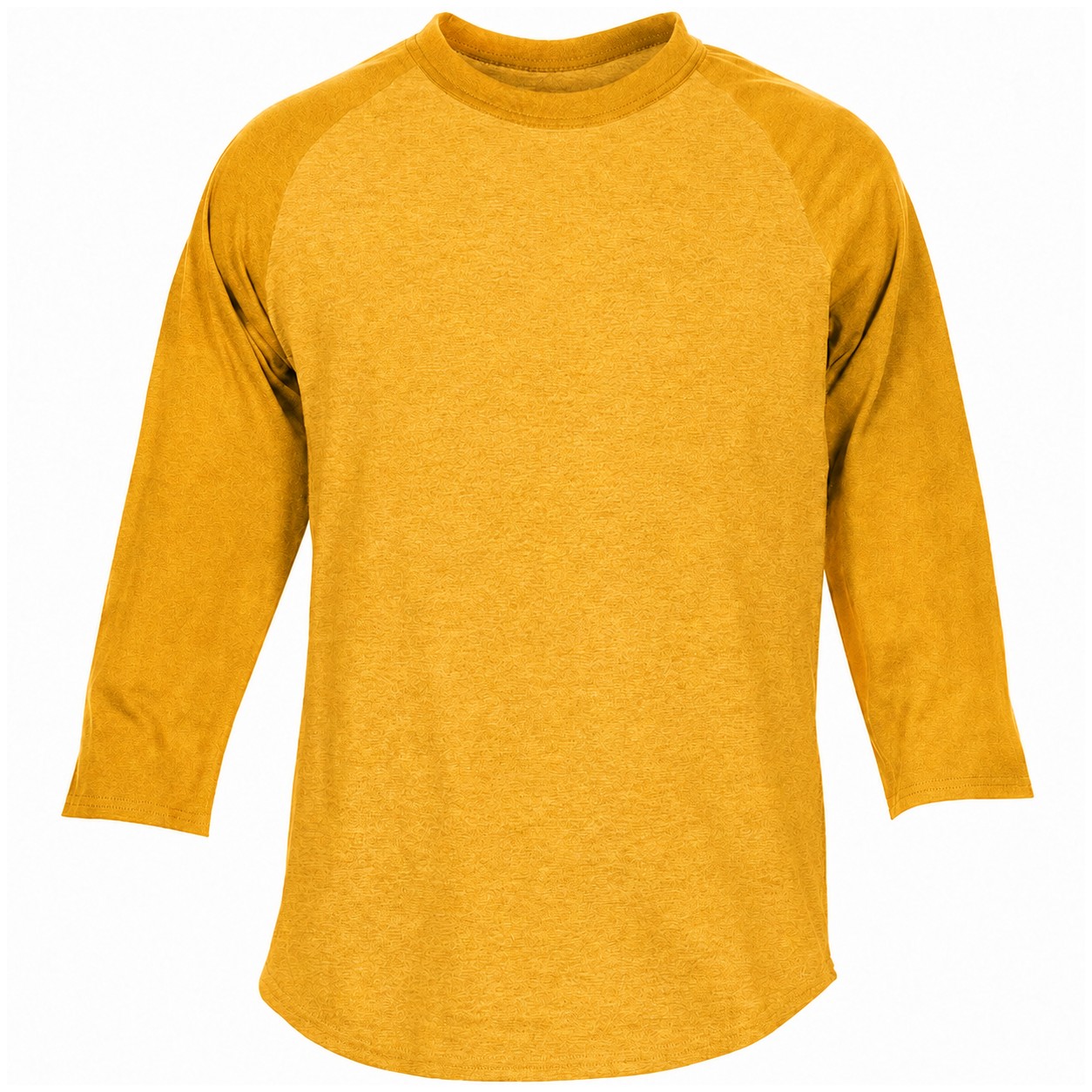 Cotton Colorblock Baseball Sleeve Shirt — Gold