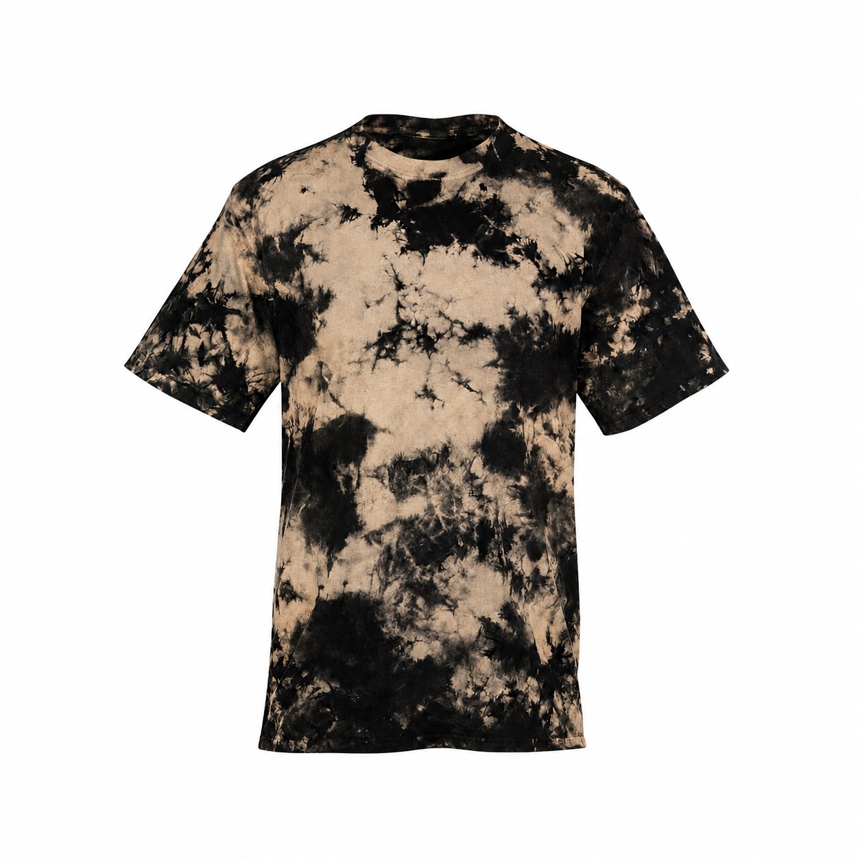 Crystal Dyed Cotton Crewneck Tee — Tan Beige