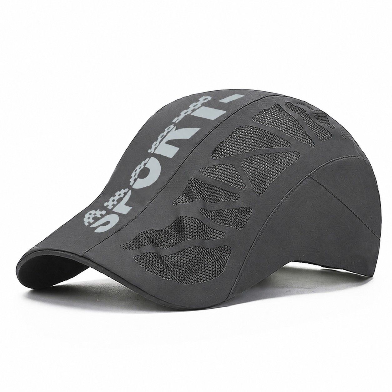 Vented Polyester Outdoor Cap — Dark Gray