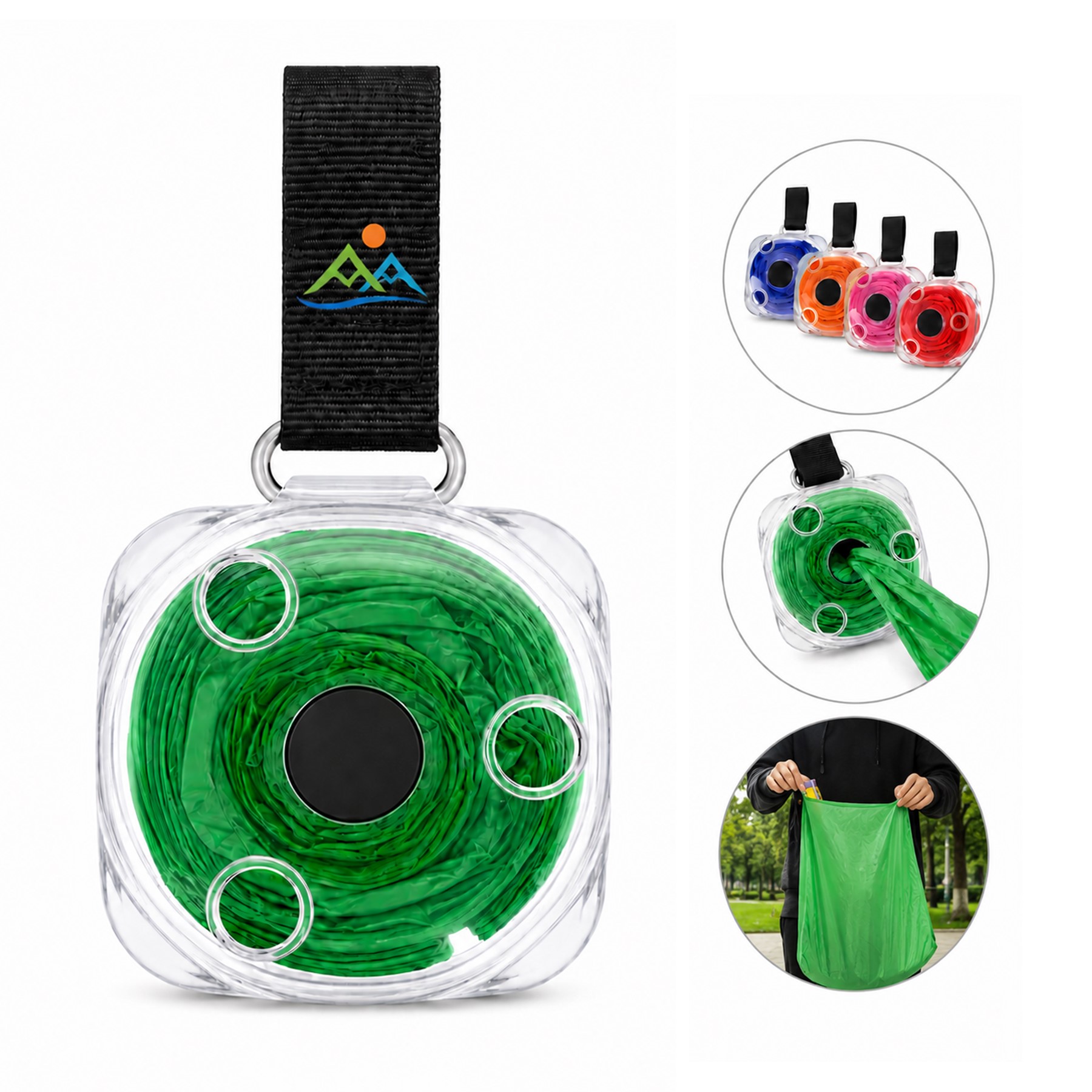 Retractable Polyester Shopping Bag With ABS Case