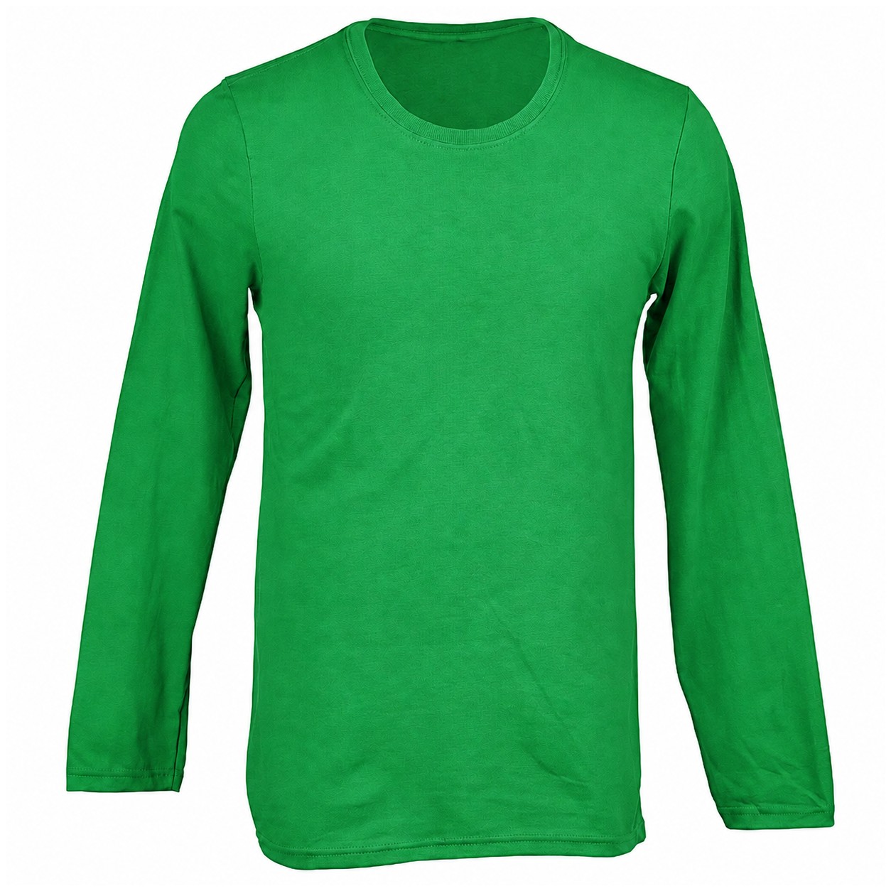 Ringspun Cotton Long Sleeve Crew Shirt — Green