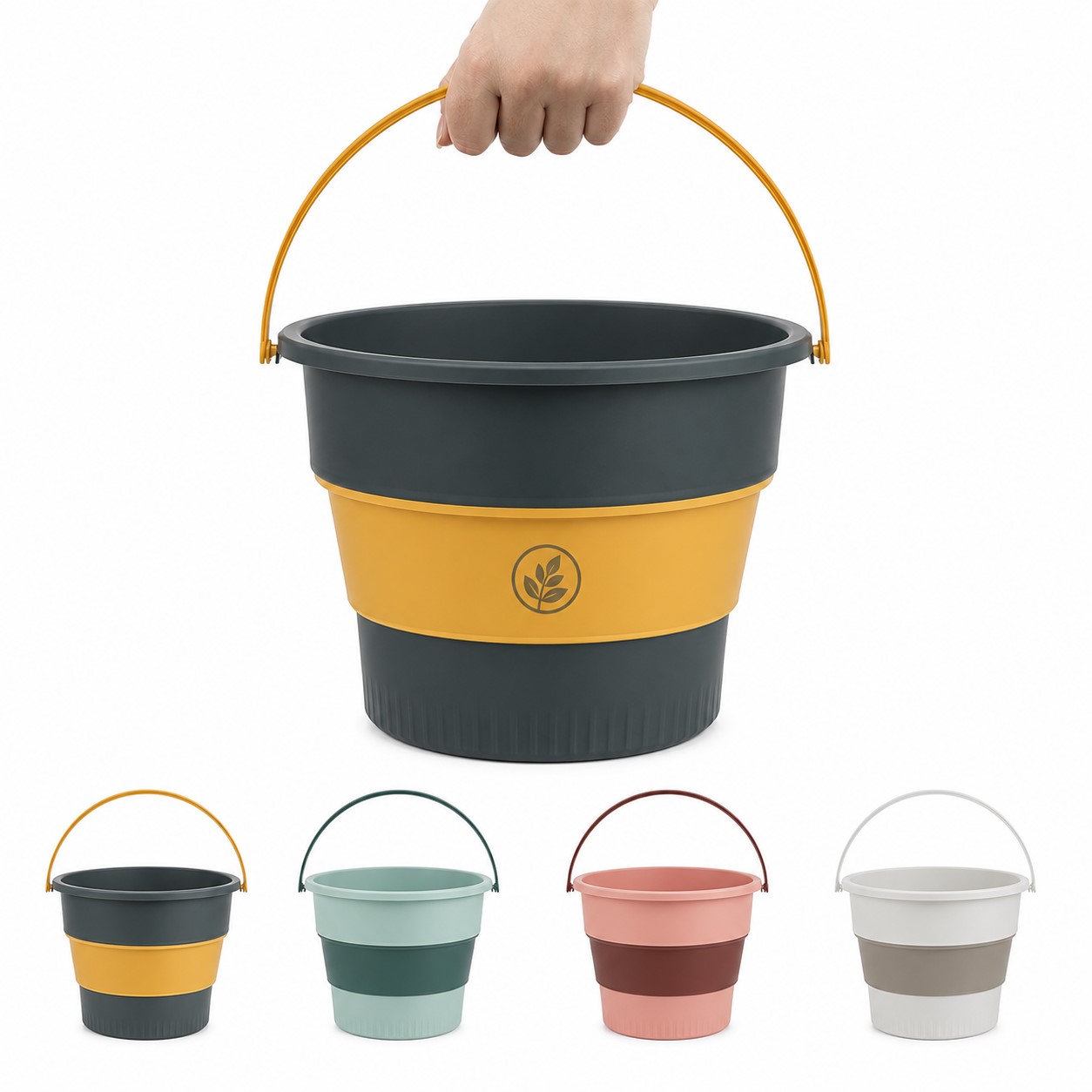 Foldable TPR Bucket With Base Grip