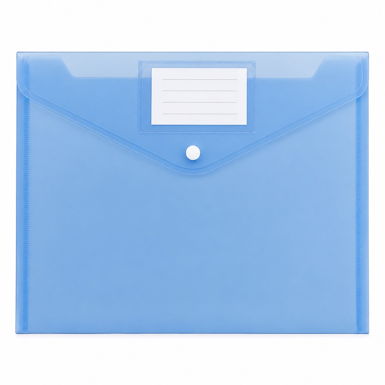 Transparent Polypropylene Document Folder With Snap Closure — view 2