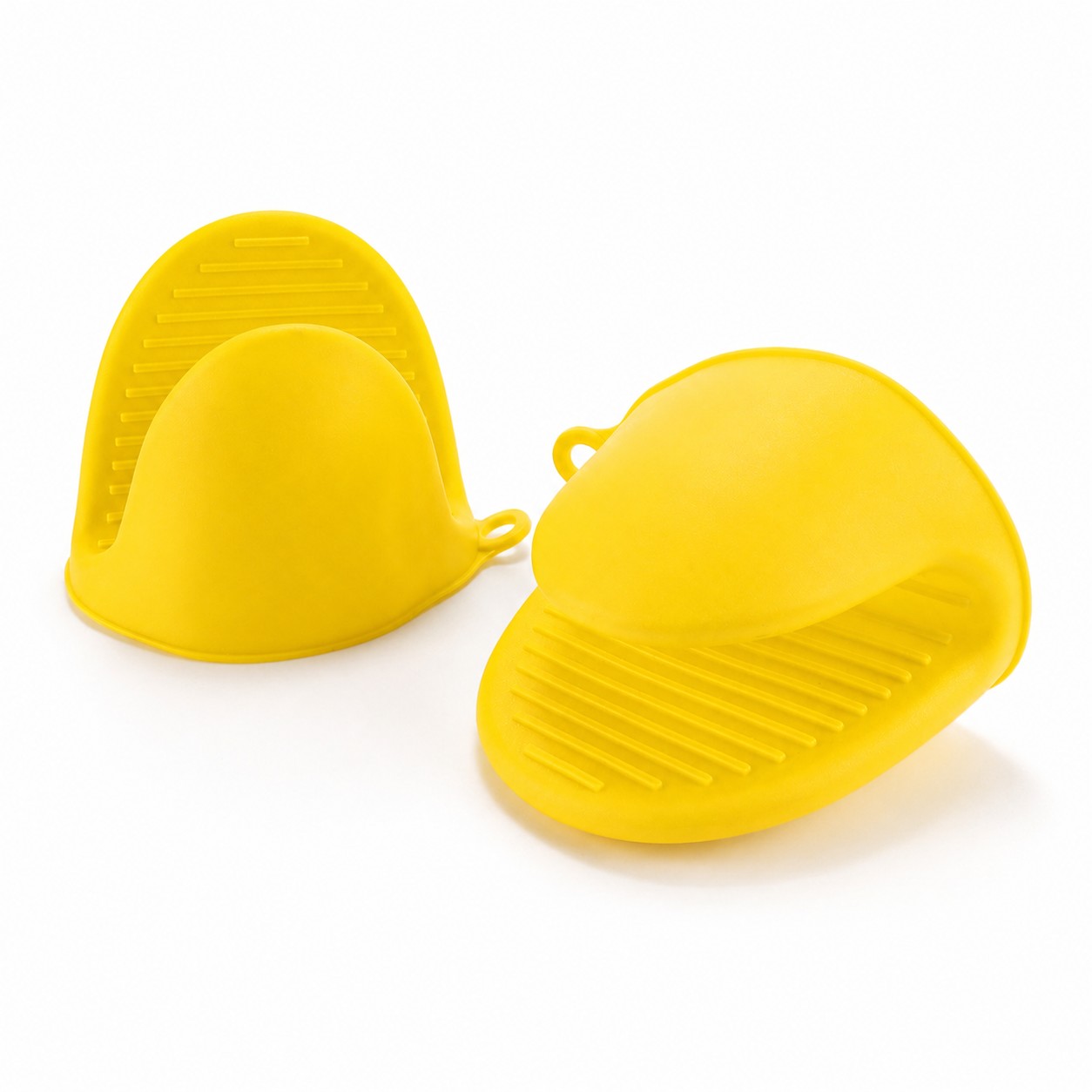 Silicone Finger Grip Oven Clips — Yellow