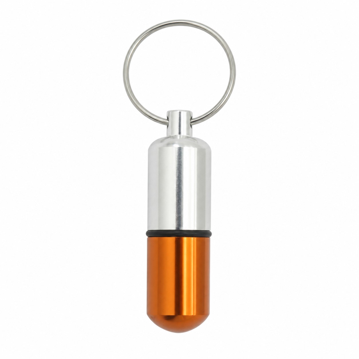 Threaded Aluminum Pill Bottle Keychain — view 2