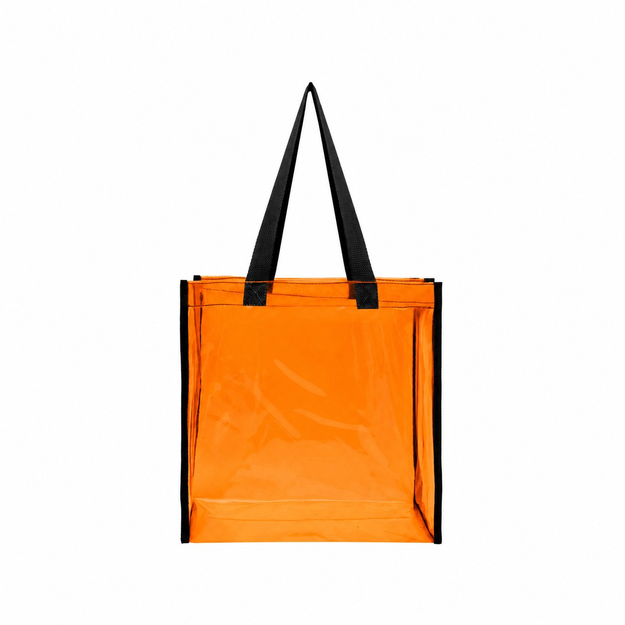 Clear PVC Tote Bag — Orange