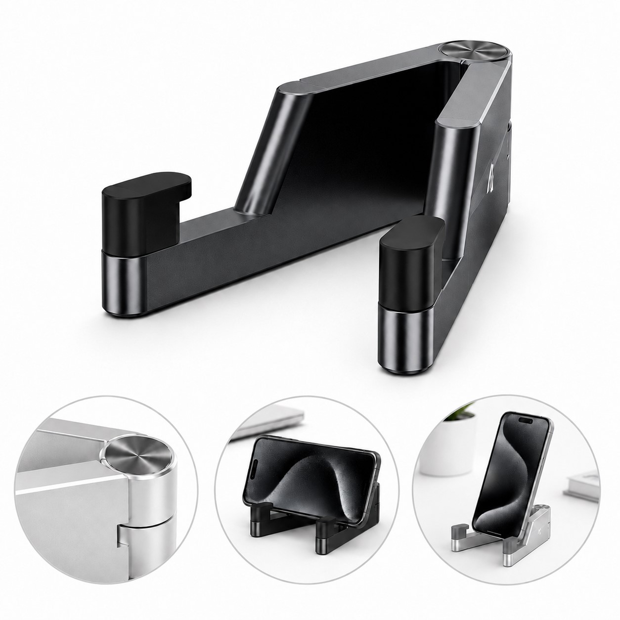 Compact Aluminum Alloy V Fold Phone Stand