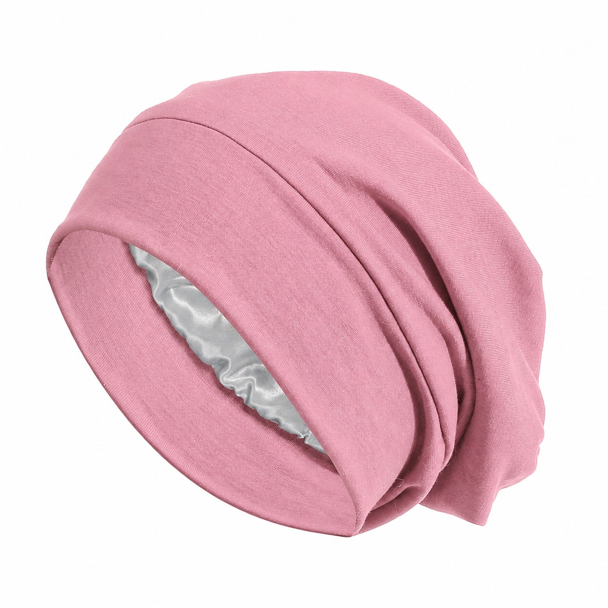 Polyester Soft Lining Sleep Bonnet — Dusty Pink