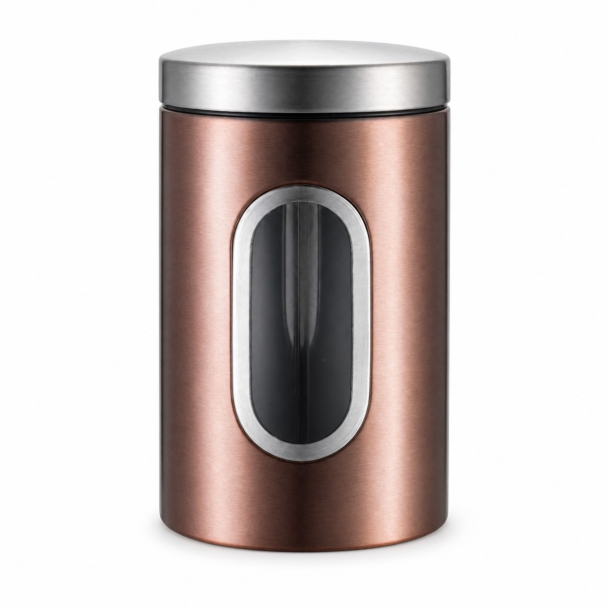 Windowed Stainless Steel Food Storage Canister — view 2
