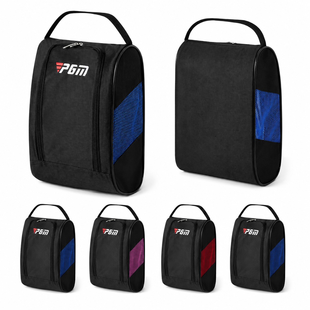 Zippered Polyester Golf Shoe Bag