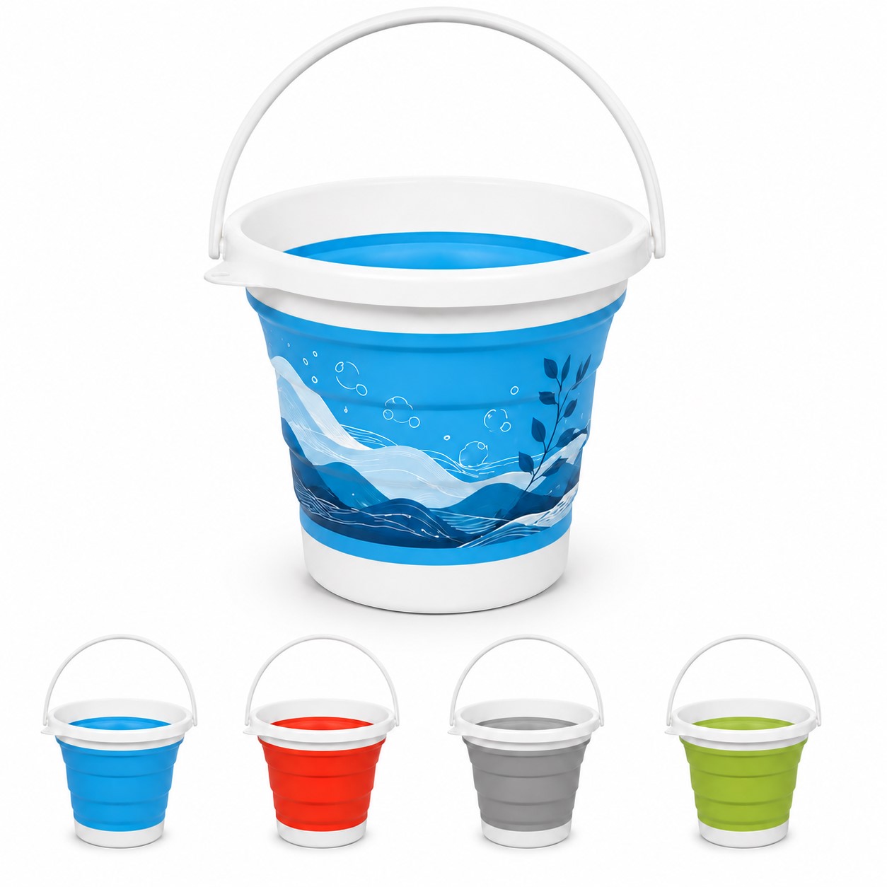 Collapsible TPR Utility Bucket With Handle