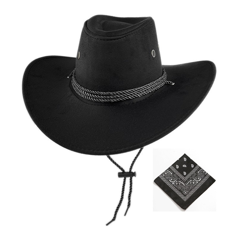 Spandex Cowboy Hat With Bandana — view 2