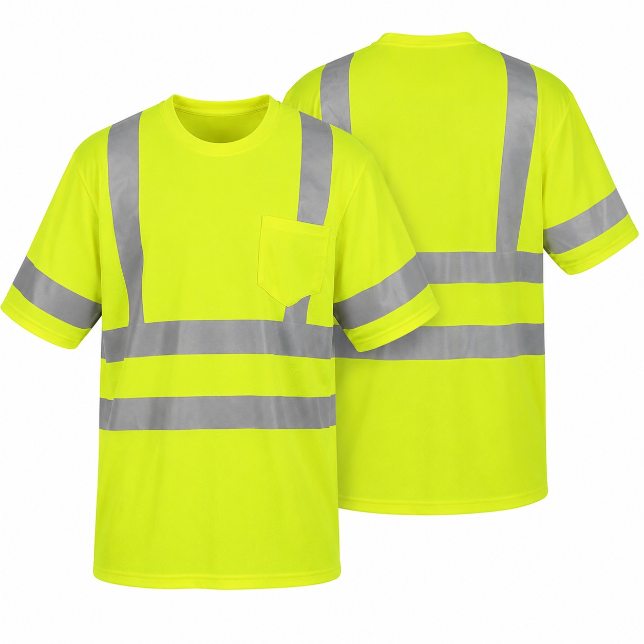 High Visibility Polyester Pocket Tee