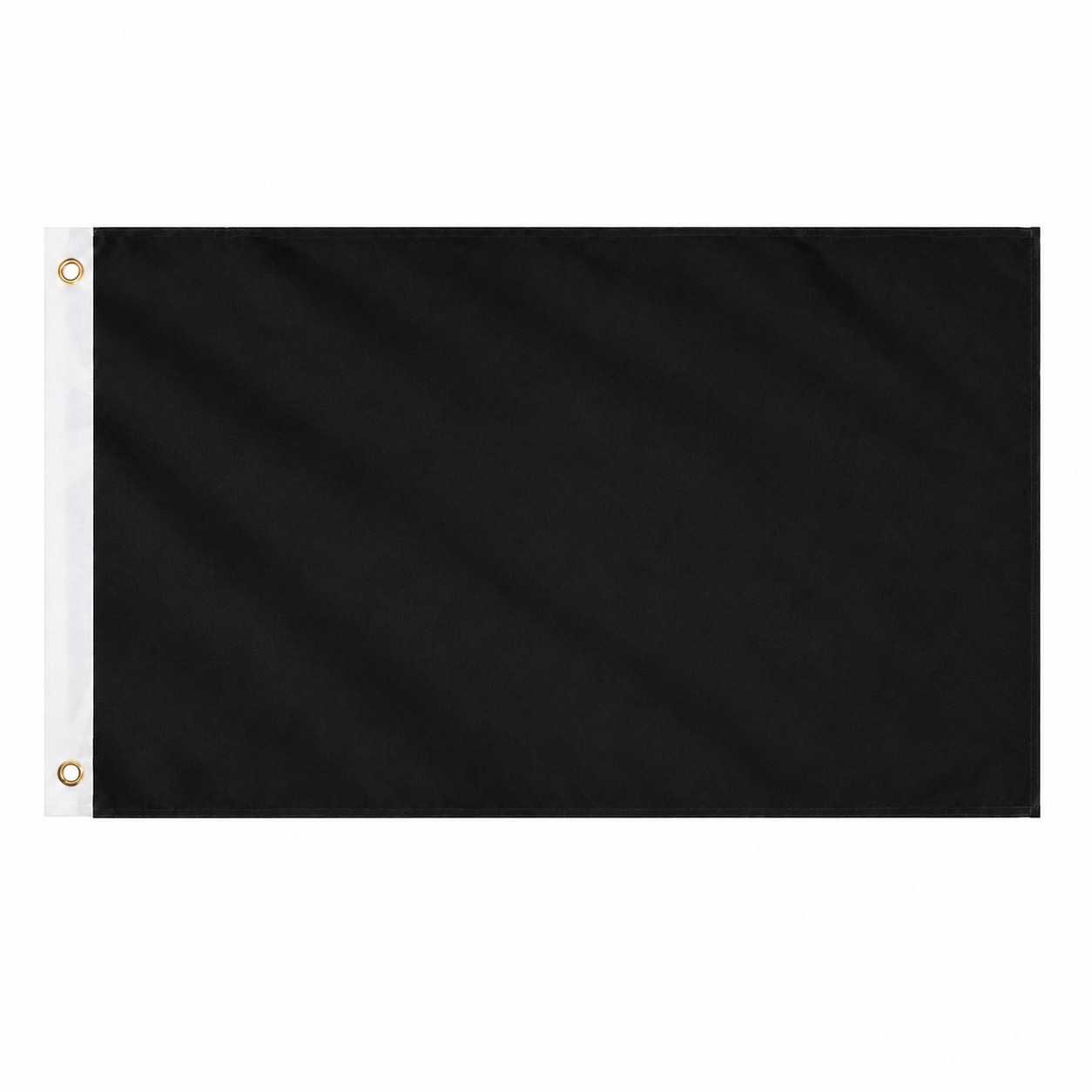 3' Double Sided Polyester Flag — Black