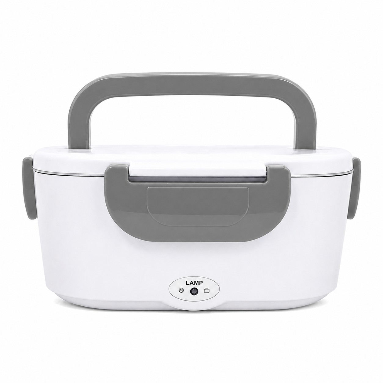 Electric Stainless Lunch Box Warmer — Pewter Gray