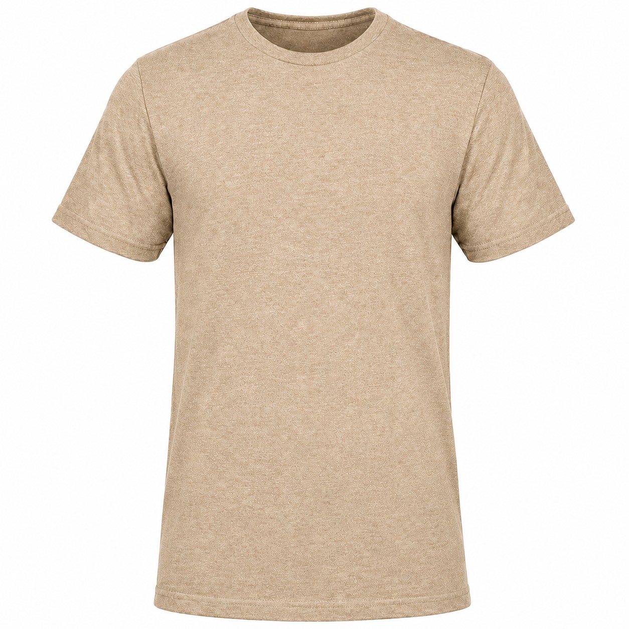 Ringspun Cotton Polyester T Shirt — Tan Beige