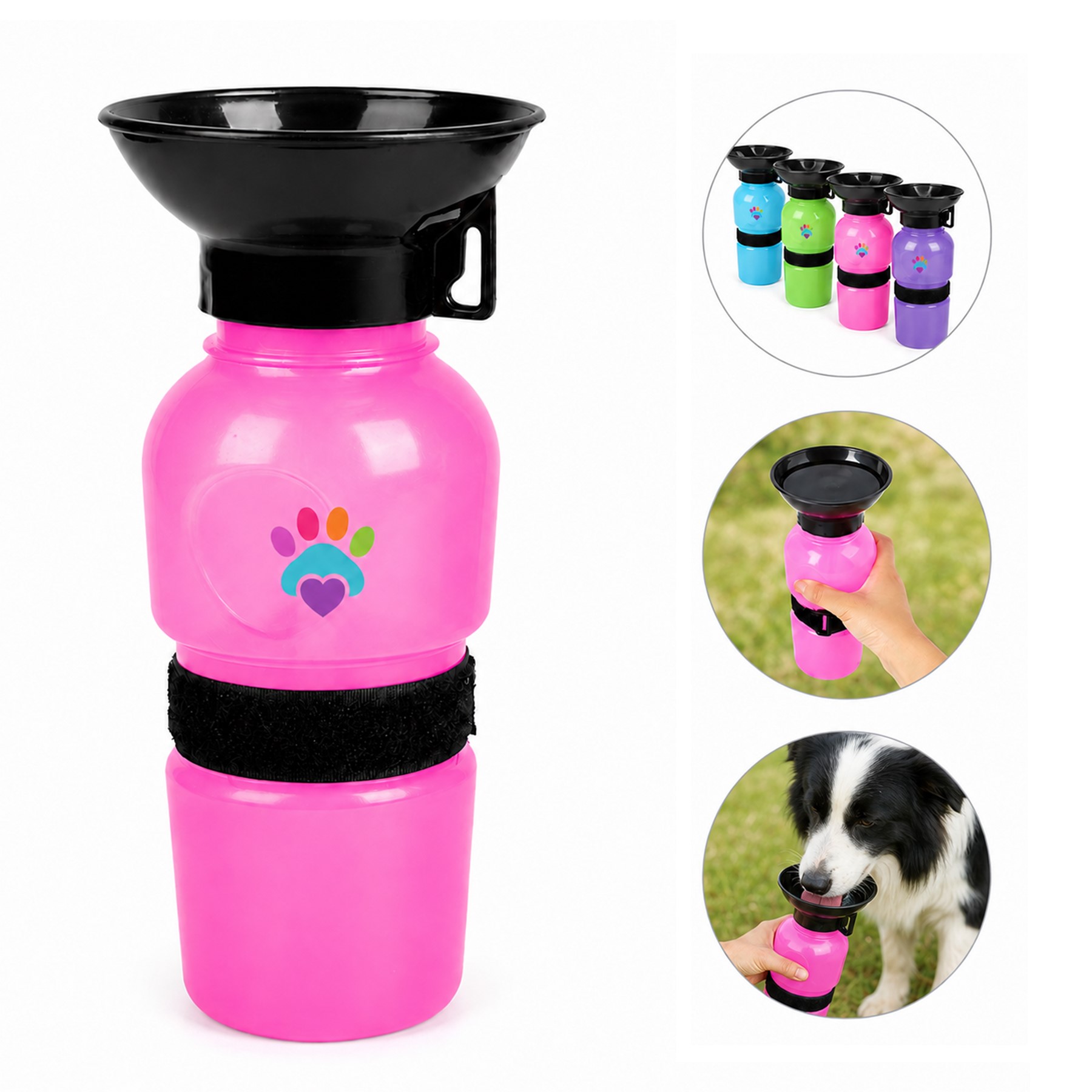 Polypropylene Pet Hydration Bottle With Drinking Basin
